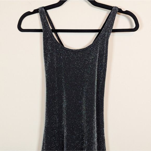 Black Sparkly Glitter Dance Dress - Picture 2 of 8
